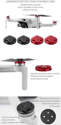 Vista 6 de BTG Tapa de la cubierta del motor para DJI Mini 2 SE/Mini 2/Mini 4K/Mini SE/Mini Drone Accesorios Protector del motor