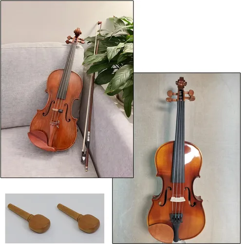 Vista 3 de Juego de clavijas de afinación para violín de violín 4/4, tamaño 4/4, madera de azufaifo de repuesto
