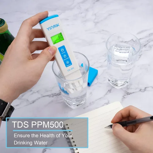 Vista 5 de YINMIK Medidor digital de pH TDS Medición precisa combinada para pH TDS EC Temp con ATC, probador de calidad de agua de 2ª generación con pantalla