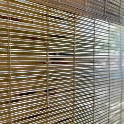 Vista 6 de MOOD Persianas de bambú personalizadas Aloha Persianas romanas de bambú inalámbricas para ventanas y puertas (tejido natural) Aloha