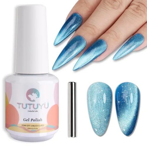 Vista 35 de Esmalte de uñas en gel color púrpura oscuro de medianoche - 15ml de esmalte de uñas en gel Jelly color morado negro, color traslúcido