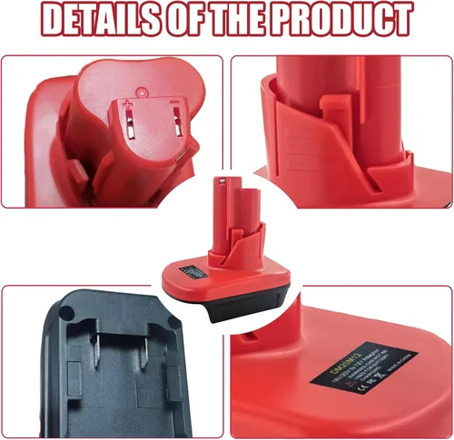 Vista 7 de TPDL 18V a 12V para adaptador de batería Milwaukee, para convertidor M18 a M12 Uso para herramientas de 12V