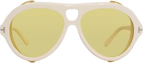 Vista 2 de Tom Ford NEUGHMAN FT 0882 MarfilMarrón Amarillo 6015145 hombres Gafas de sol