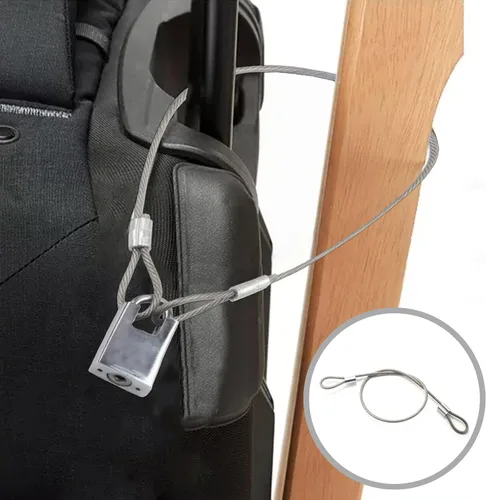 Vista 7 de Cable de acero inoxidable con bucles, cuerda de alambre recubierta de vinilo para cadenas de seguridad para puertas al aire libre, iluminación
