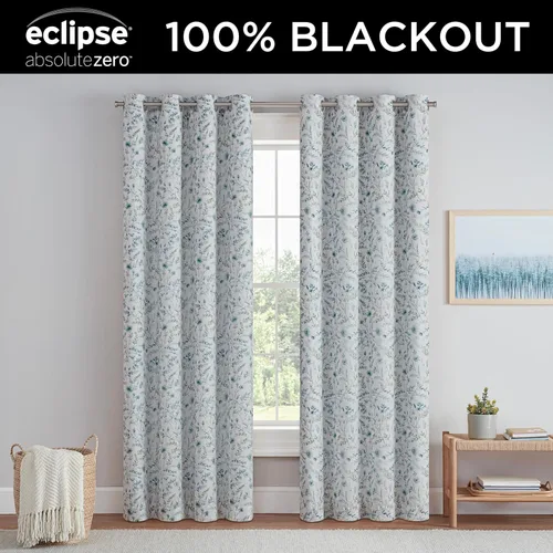 Vista 4 de Eclipse Dutchess Botanical - Cortinas 100% opacas con ojales, cortinas de ventana con aislamiento térmico para sala de estar, dormitorio o sala