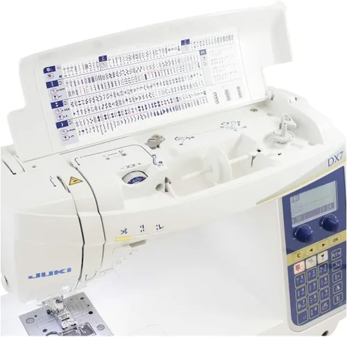 Vista 5 de Juki Máquina de coser HZL-DX7 con 287 patrones de puntada y 4 fuentes