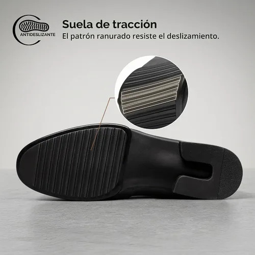 Vista 6 de Bruno Marc Mocasines Penny Mocasines de cuero de gamuza para hombre Negro