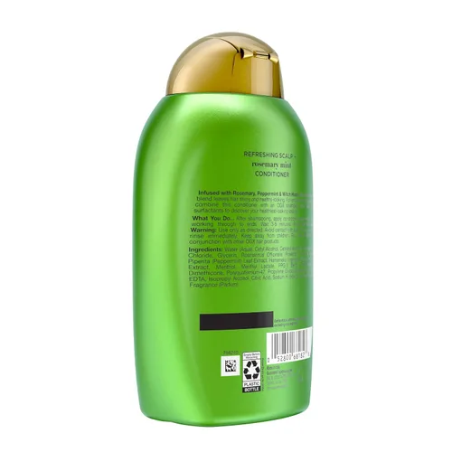 Vista 6 de OGX Acondicionador Extra Fuerte Refrescante para Cuero Cabelludo + Romero Menta, Acondicionador Nutritivo para el Cabello y el Cuero Cabelludo