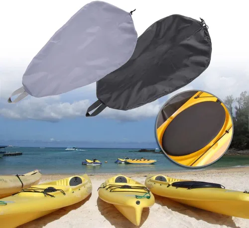 Vista 7 de Docooler Cubierta ajustable transpirable de la cabina del kayak del sello de la cubierta de la cabina del océano cubierta de la cabina 5 tamaños
