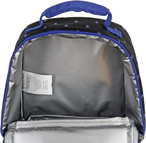 Vista 3 de Bioworld Harry Potter Ravenclaw Crest - Bolsa de almuerzo de doble compartimento de 10 pulgadas