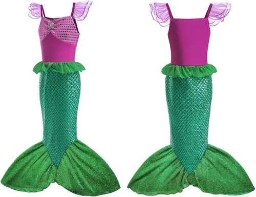 Vista 2 de Kidswant Girls Princess Dress up Costume Cosplay Fancy Party Luxury Dress with Accessories 2-12 T