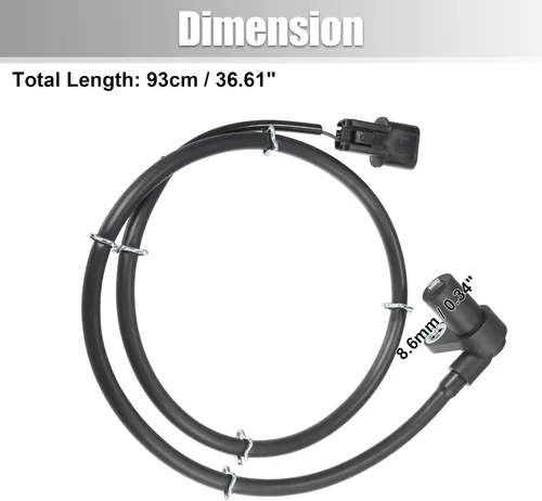 Vista 4 de uxcell Sensor de velocidad ABS delantero derecho para Mitsubishi Montero 1997-2000 No.MR334712/MR307045