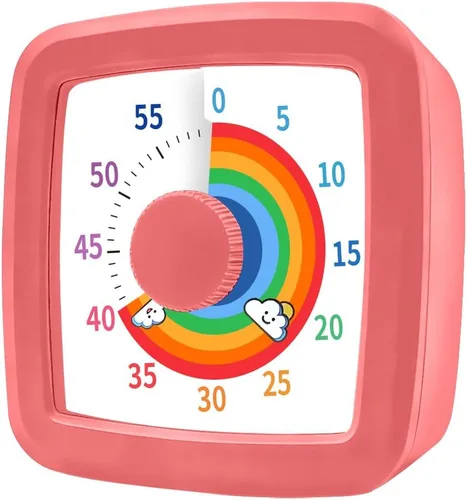 Vista 11 de 60-Minute Countdown for Classroom Office Kitchen Visual Timer for Kids, Desk Timer Kids Time Management Tools with Beautiful Pattern Design
