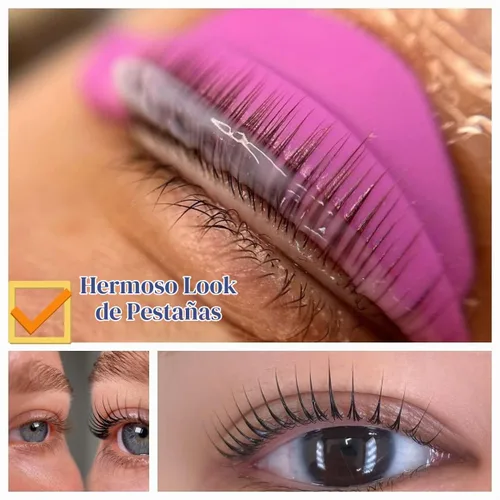 Vista 3 de Katya Vinog - Almohadilla de levantamiento de pestañas, almohadillas para hacer permanentes, rodillo de barra de permanente Mega L Curl sin