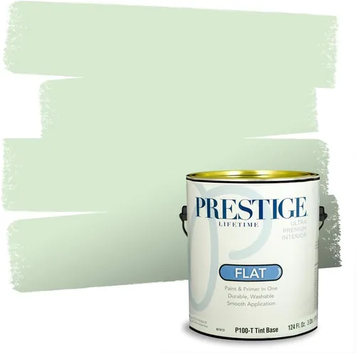 Vista 62 de PRESTIGE Pintura exterior e imprimación en uno, aloe, plano, 1 galón