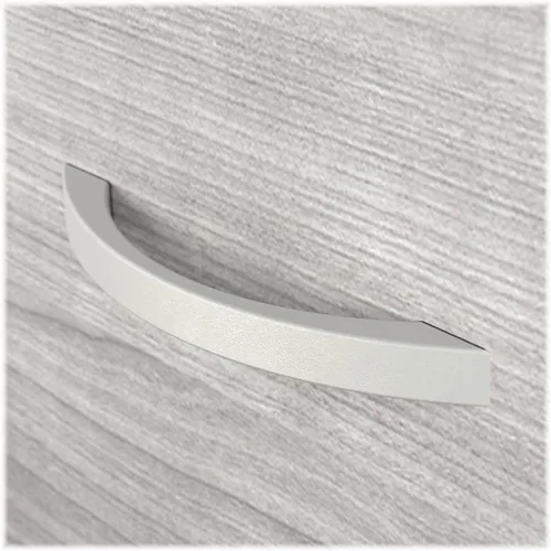 Vista 5 de Bush Business Furniture - Armario de almacenamiento bajo híbrido con puertas y estantes en gris platino