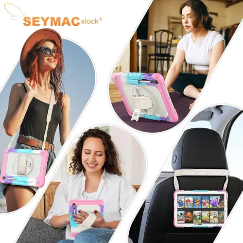 Vista 5 de SEYMAC stock Funda para Samsung Galaxy Tab S10 Lite / S10 FE / S9 FE 5G / S9 Funda para Tableta 10.9''/ 11'' Protectora con Protector de Pantalla