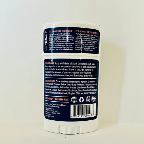 Vista 9 de FATCO Stank Stop All Desodorante natural con sebo y aceite de coco orgánico, pomelo + jengibre, paquete de 2 (1.7 onzas)