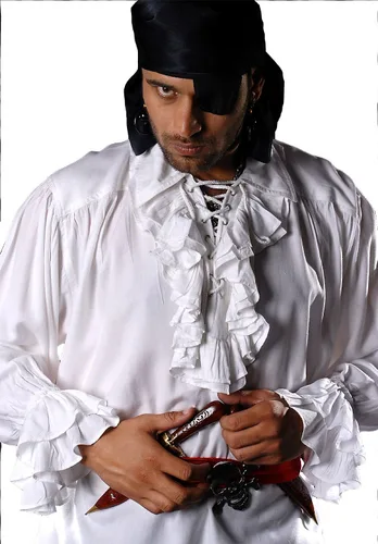 Vista 2 de ThePirateDressing Disfraz de pirata del capitán Charles Vane del poeta medieval