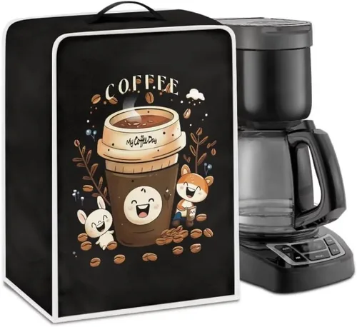 Vista 19 de Mumeson Funda para cafetera de girasol, extra grande, ligera, con asa, cubierta para máquina de café, tostadora, cubierta a prueba de polvo