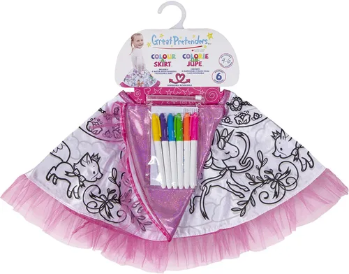 Vista 3 de Great Pretenders 83080, Colour-A-Skirt, talla 4-6 de EE. UU., multicolor, Rosado