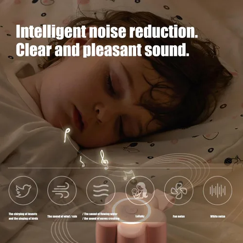 Vista 5 de Máquinas de sonido portátiles para bebés con temporizadores de ruido blanco calmante Ayuda para dormir para cochecitos de viaje 3.150x3.150x1.299 in