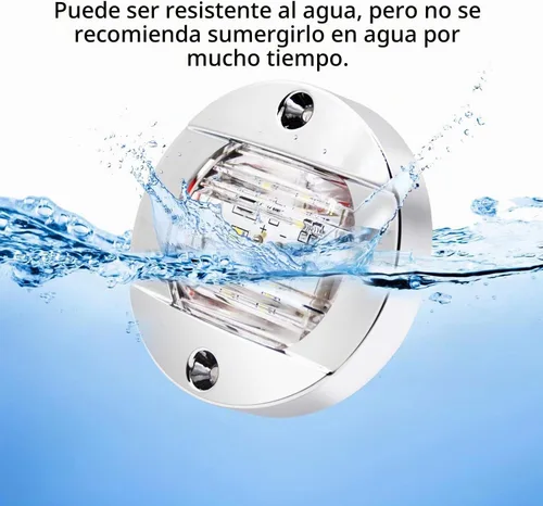 Vista 3 de 6 Piezas Luces LED Marinas para Barco, Cubierta de Cabina, Luces de Cortesía de Popa Espejo de Popa 12V DC para Navegación en Barco, Kayak, Yate Azul