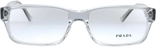 Vista 2 de Prada Heritage PR 16MV U431O1 - Lentes rectangulares de plástico de cristal gris, 2.165in