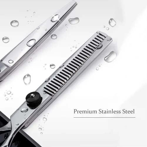 Vista 4 de Fcysy Tijeras de peluquería profesionales de 6 pulgadas, tijeras de corte de pelo con peine, tijeras de pelo de salón para hombres, mujeres