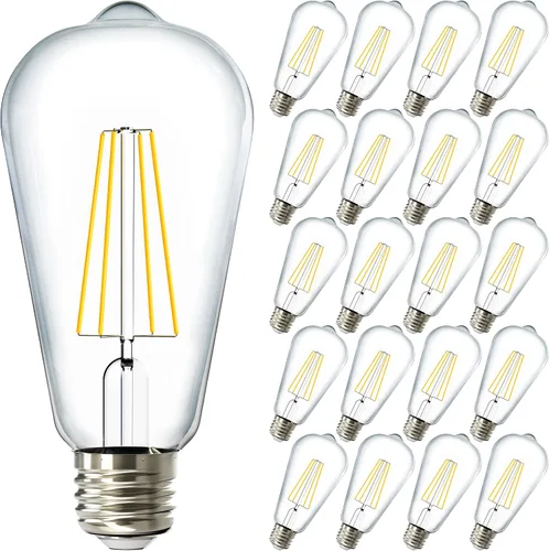 Vista 13 de ST64 - Bombilla de filamento LED de 8.5 W, varios colores y tamaños, 4/16 de pulgada