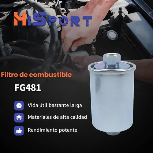 Vista 2 de HiSport Filtro de combustible FG481 - Compatible con Chevrolet y GMC