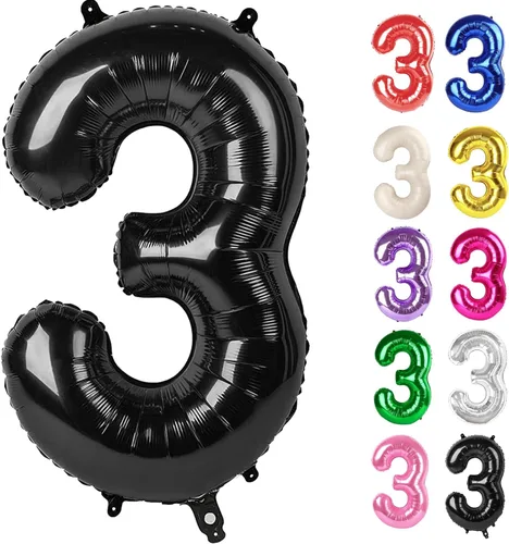 Vista 20 de Globo negro del número 0 de 40 pulgadas – globo número 0, decoraciones