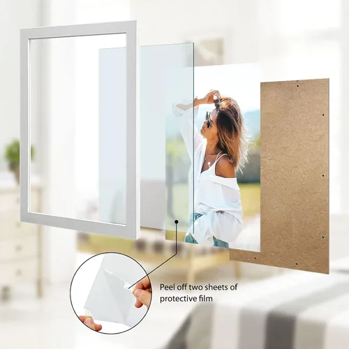 Vista 75 de VCK Marcos para póster de madera maciza de 22.375 x 34 pulgadas, marco de fotos A1 negro con montaje en pared, paquete de 3