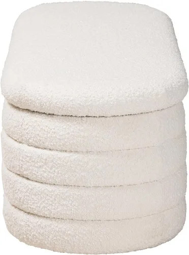 Vista 6 de Baxton Studio Betiana Modern Japandi - Banco de almacenamiento de madera con acabado marrón nogal Gris claro/marrón nogal