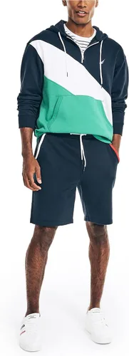 Vista 2 de Nautica Sudadera con capucha de bloque de colores con cremallera de un cuarto para hombre