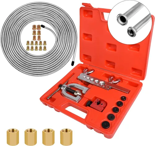 Vista 9 de Kit de ensanchamiento de línea de freno MuHize - Actualizado de 3/16 Pulgadas 25 Pies de tubo de freno de cobre resistente a la corrosión para Jeep