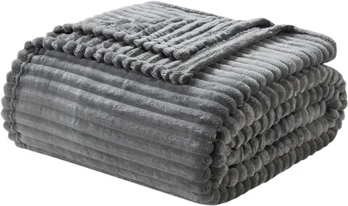 Vista 23 de Nestl - Manta azul para sofá, cobijas cálidas y mullidas para mujeres, cobijas de forro polar suaves y pequeñas para niñas - Azul marino, 127 x 152