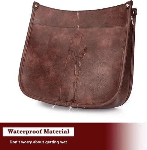 Vista 4 de HKCLUF Bolso cruzado para mujer, 2 piezas, de cuero, con 2 correas ajustables de leopardo, bolsa cruzada