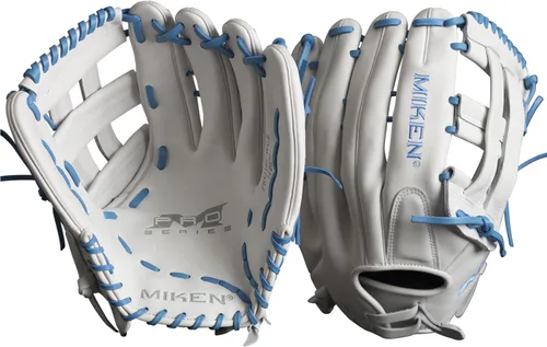 Vista 10 de Miken Pro Series - Guantes de sóftbol de lanzamiento lento, 13 pulgadas, blanco/rojo