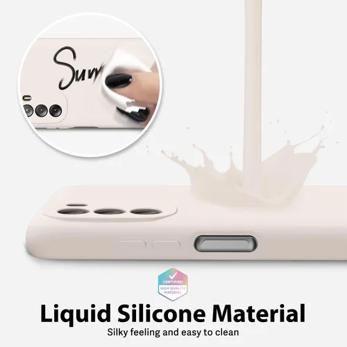 Vista 4 de oakxco Funda para teléfono Motorola Moto G 5G 2022 de silicona líquida, delgada y fina de gel de goma suave TPU cubierta lisa y simple para mujeres