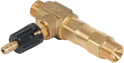 Vista 4 de Inyector químico para lavadora a presión de 1-2 GPM para bomba general, control ajustable, arandela de potencia, inyector aguas abajo, orificio