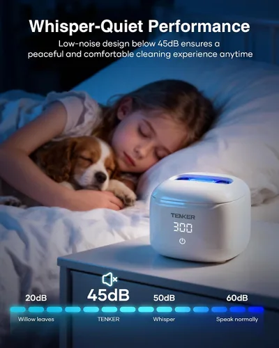 Vista 6 de Máquina limpiadora ultrasónica de retenedores, cápsula de limpieza dental de 49 kHz para guardias nocturnos, protectores bucales, alineador, frenos