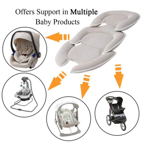 Vista 9 de Innokids - Almohada de soporte para cabeza y cuerpo, inserto para asiento de coche infantil para recién nacido a niño pequeño, cojín para cochecito