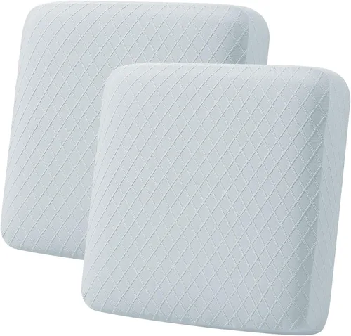 Vista 60 de hyha Fundas de cojín para sofá al aire libre, fundas lavables para sofá seccional, jaspe de diamante, funda elástica para cojín de asiento de sofá