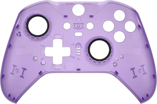 Vista 3 de eXtremeRate Clear Atomic Purple Replacement Faceplate Cover for Xbox One Elite Controller Series 2 (Model 1797), Custom Front Housing Shell Case &