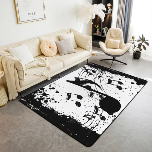 Vista 12 de Erosebridal King and Queen Custom Living Room Rugs 3x5 for Bedroom Romantic Valentine's Day Area Rug for Husband Wife Modern Black Grey His Hers