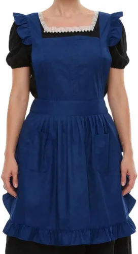 Vista 6 de Delantal retro ajustable con bolsillos, tamaño pequeño a grande para mujer de LilMents