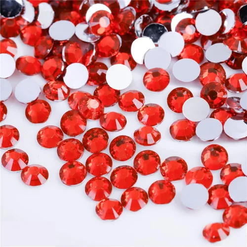 Vista 46 de 3000 unidades de diamantes de imitación termoadhesivos SS6 de 2mm con parte posterior plana, gemas de cristal de vidrio transparente redondas