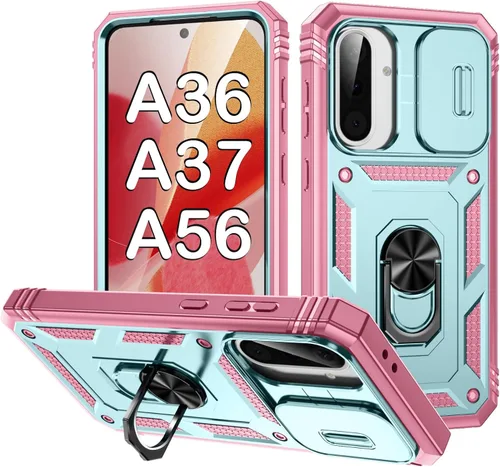 Vista 117 de PASNEW Funda militar para iPhone 13 Pro Max, cubierta de cámara deslizante y soporte de anillo de metal de 360°, carcasa rígida multicapa resistente