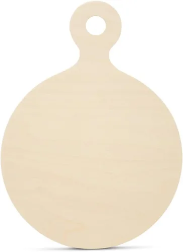 Vista 13 de Tablas de cortar de madera, 12 pulgadas con bordes redondeados, paquete de 1 tabla de cortar de madera de pájaros carpinteros, para cocina Bordes